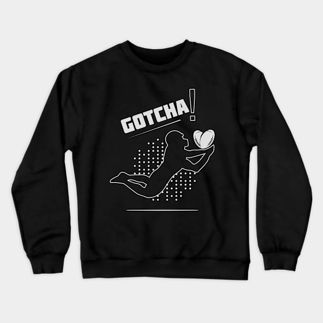 Football catching the heart Crewneck Sweatshirt by Toogoo